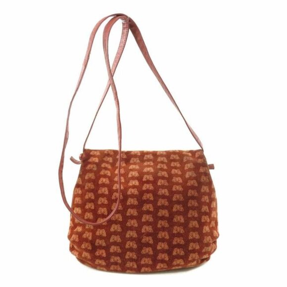 Bottega Veneta Vintage Drawstring Top w Envelope Embossed Orange Butterfly Flap - Picture 2 of 11